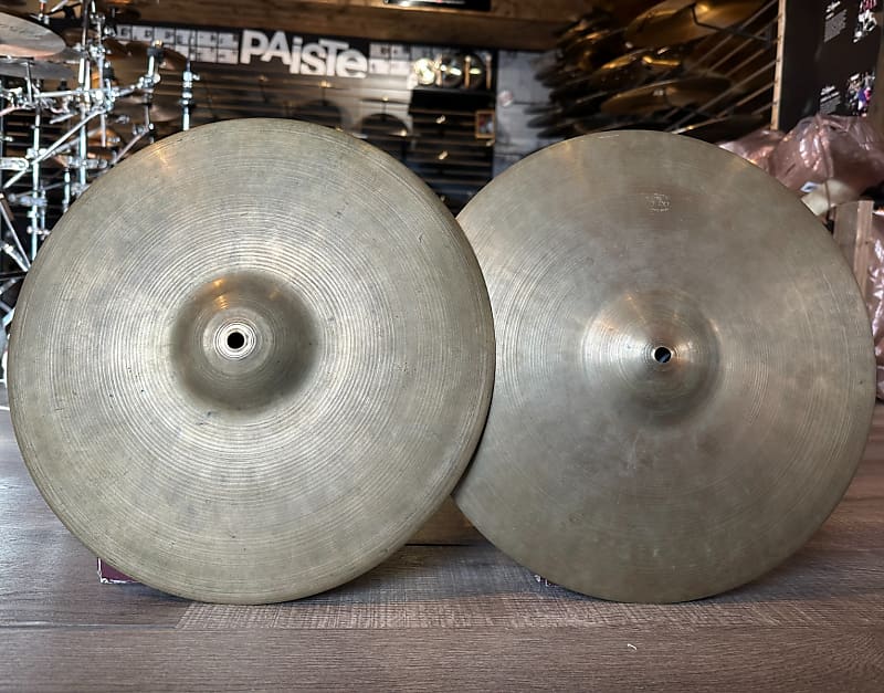 Used Vintage Zilco Hi Hat Cymbals 14" Reverb