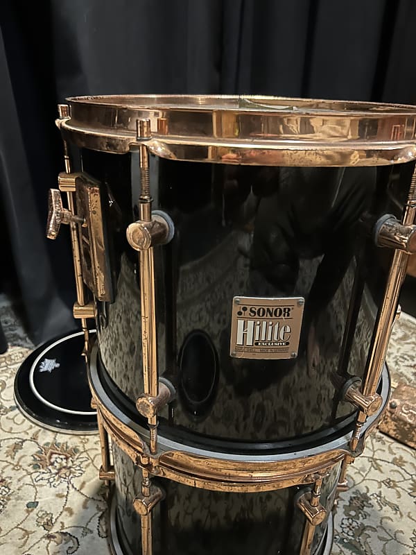13” x 11” Sonor Hilite Exclusive tom 90s - Black image 1
