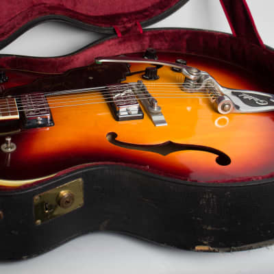 Guild  Duane Eddy DE-400 Thinline Hollow Body Electric Guitar (1965), ser. #41838, original black hard shell case. image 14