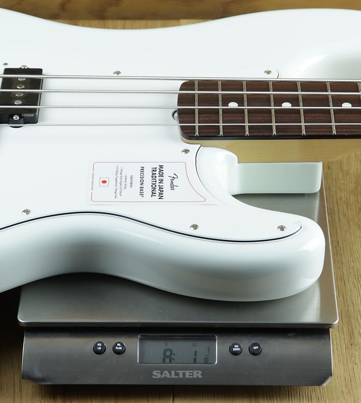 Fender Japan Traditional 60s Precision Bass Olympic White with Red  Competition Stripe