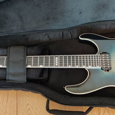 Guitar ESP E-II M-II Mercury Blue Bare Knuckle Stainless Steel Frets image 2