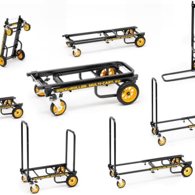 Rock-N-Roller R2RT (Micro) 8-in-1 Folding Multi-Cart/Hand Truck/Dolly/Platform Cart/26" to 39" Telescoping Frame/350 lbs. Load Capacity, Black image 7