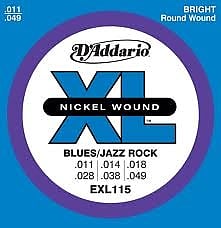 D'Addario XL115 Electric Guitar Strings - Blues/Jazz Rock image 1
