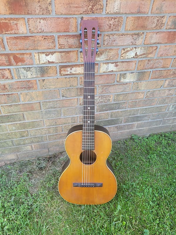 1920's Unlabeled Parlor Guitar Brazilian Rosewood Great Player & Sound Lyon & Healy Or Bruno Made image 1