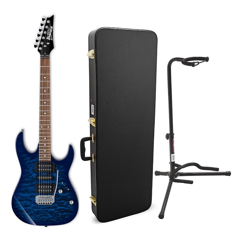 Ibanez GRX70QA GIO Electric Guitar with Knox Gear Electric Guitar Case and Guitar Stand image 1
