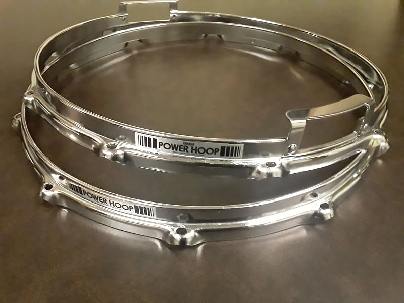 Matching Pair of Top and Bottom Vintage Yamaha 10 Lug 14 Inch Power Hoops -  (Price Drop Ends Today)