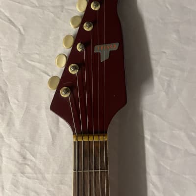 Teisco WG-4L Electric Guitar MIJ Japan W/ Chip Board Case Vintage 1960s Red image 9