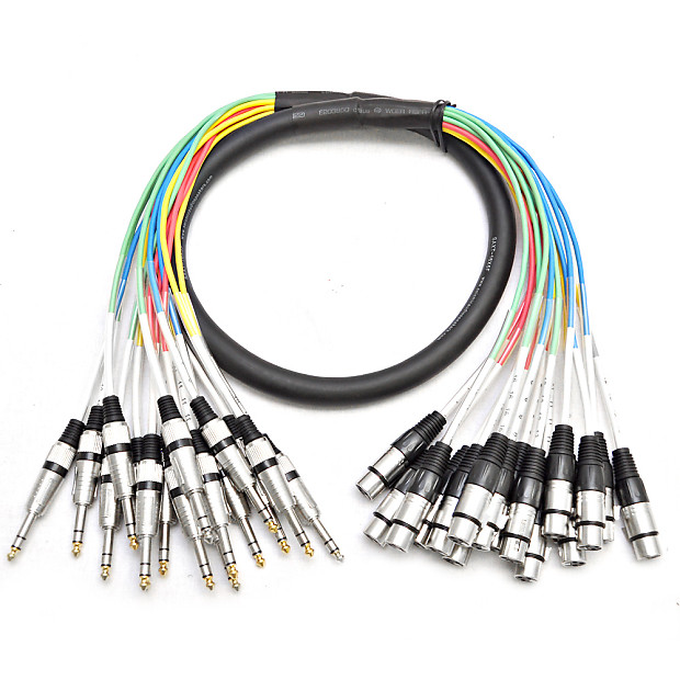 Seismic Audio SAXT-16x5F 16-Channel 1/4" TRS Male to XLR Female Snake Cable - 5' image 1