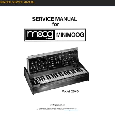 Updated! Moog - df|MG Signature Series Minimoog Patch Book image 12