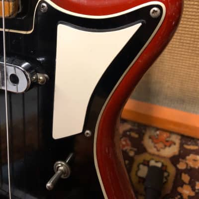 Vintage 1960s Burns Sonic Red Tri Sonic Electric Bass Guitar | Reverb