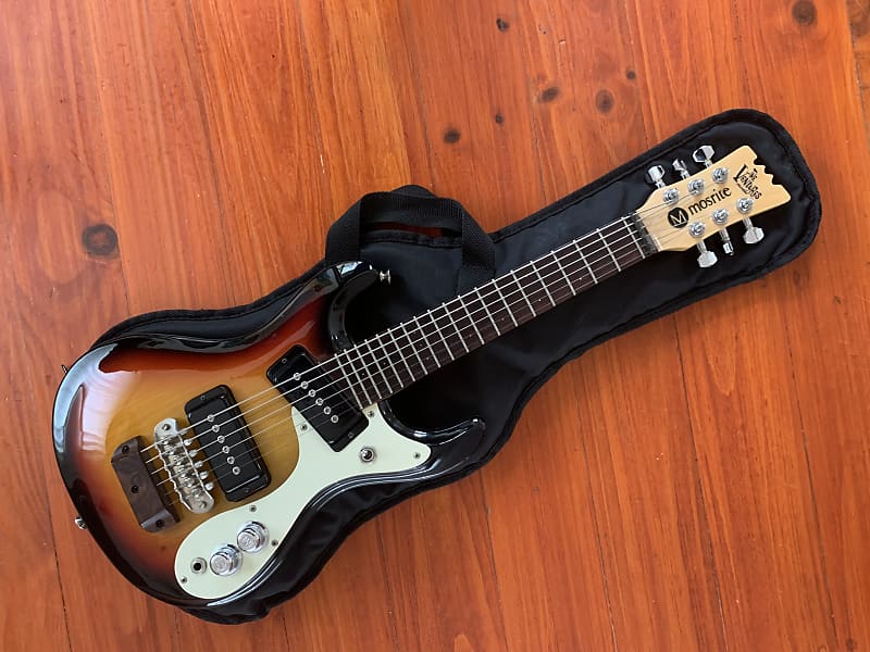 Mosrite Mini Ventures octave guitar 1990s - Sunburst | Reverb