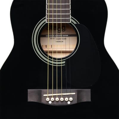 Stagg Black Dreadnought Acoustic Guitar With Basswood Top, Left-Handed Model Sa20D Lh-Bk image 4