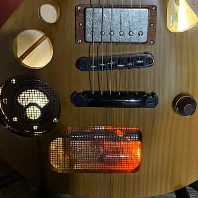 CMG Chris Mitchell USA Custom Ashlee Steampunk Electric Guitar with Gig Bag image 11