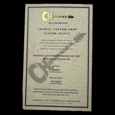 Charvel Custom Shop Limited Edition San Dimas Nos Burgundy Mist Metallic w/case image 11