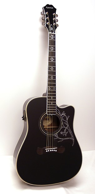 Epiphone Dave Navarro Signature Jane Acoustic Electric Guitar Ebony