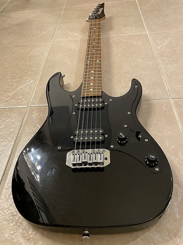 Ibanez Gio Stratocaster HH Electric Guitar Black Sparkle | Reverb