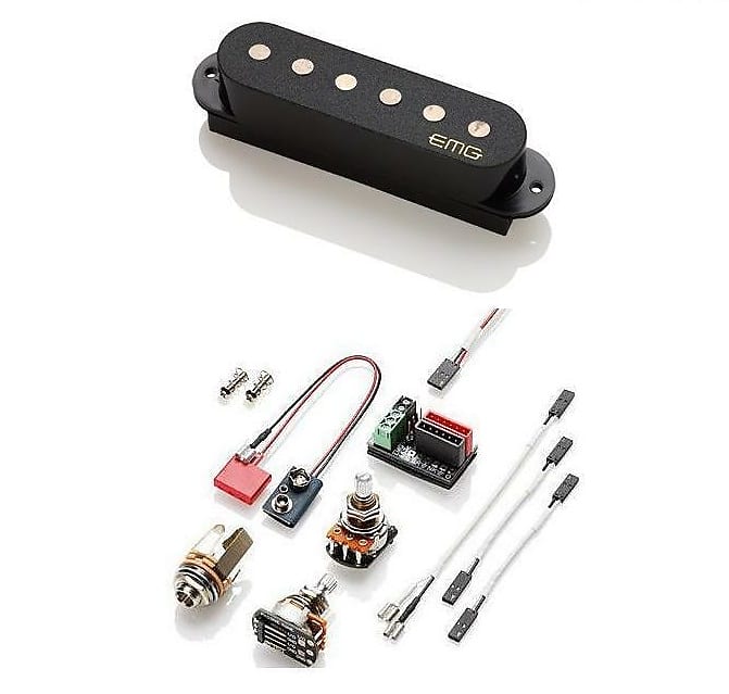 EMG Maverick Five RA5-B Black Bridge Position Single Coil Strat Active  Pickup Alnico 5 Magnets