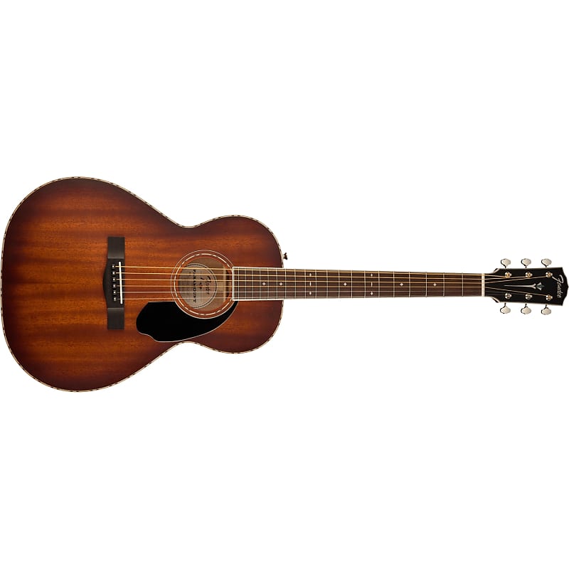 Fender Paramount PS-220E Parlor Acoustic Electric Guitar, Aged Cognac Burst image 1