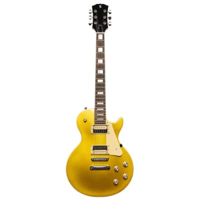 Stagg SEL-STD GOLD Chitarra elettrica Les paul Style gold top for sale