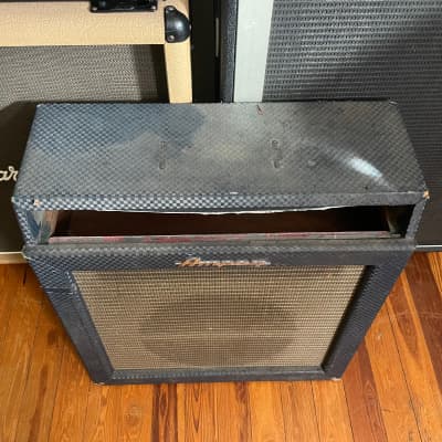 Vintage 1960’s Ampeg G-15 Gemini II Empty/Unloaded 1x15 Guitar Combo - Blue Checkered Tolex - Spring Reverb Tank Included image 3