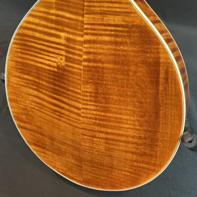 2020 Dearstone A5LC A-Style Mandolin Flamed Transparent Amber Finish image 11