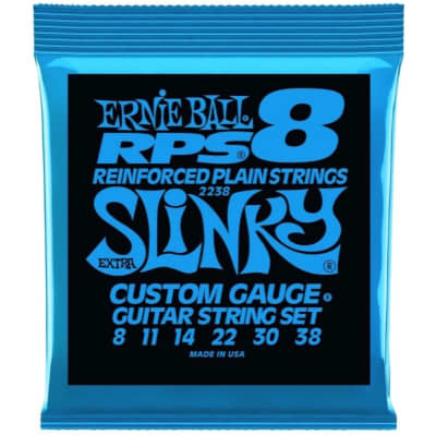 Ernie Ball Extra Slinky RPS Nickel Wound Electric Guitar Strings, 8-38 image 1