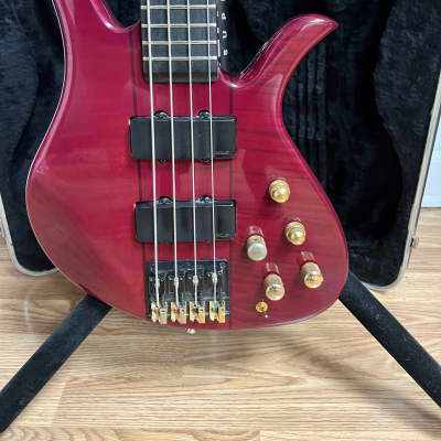 Peavey B-Quad 4 String Brian Bromberg Rare Burgandy Red Bass | Reverb