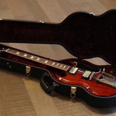 MINTY! 2021 Gibson Custom Shop 60th Anniversary 1961 Les Paul SG Standard Reissue Cherry Red w/ Sideways Vibrola + COA OHSC image 22