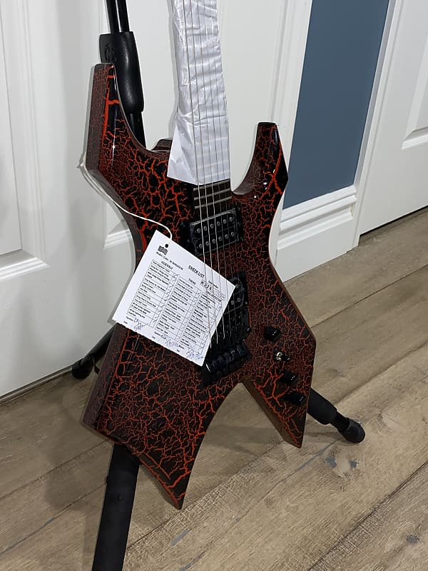 2022 B.C. Rich Stranger Things Eddie Replica & Inspired Warlock Guitar Ltd  Ed Red Krackle