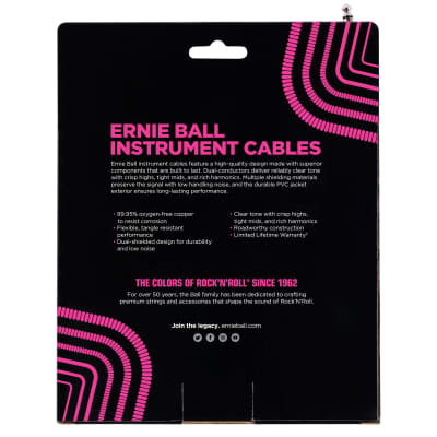 Ernie Ball 6045 Ultraflex 30' Coiled Straight/Angle Instrument Cable, White image 2