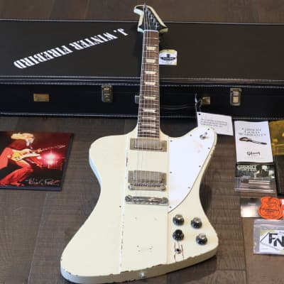 Unplayed! 2021 Gibson Custom Johnny Winter ’64 Firebird V Murphy Lab Aged Polaris White + COA OHSC for sale