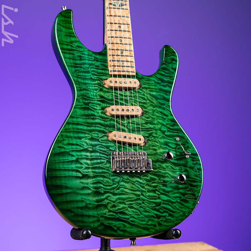JP Guitars Luna Emerald Green Quilt image 1
