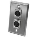 Seismic Audio - Stainless Steel Wall Plate - Dual XLR Female Connectors