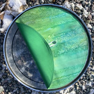 16" reversible cloth drum cover - partial mute - dampener - compare to Drum Tortillas and Big Fat Snare - great for kids image 3