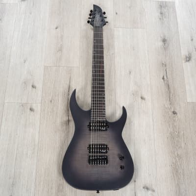 Mint Schecter 875 Keith Merrow KM-7 MK-III Legacy 7-String Guitar, Transparent Black Burst image 3