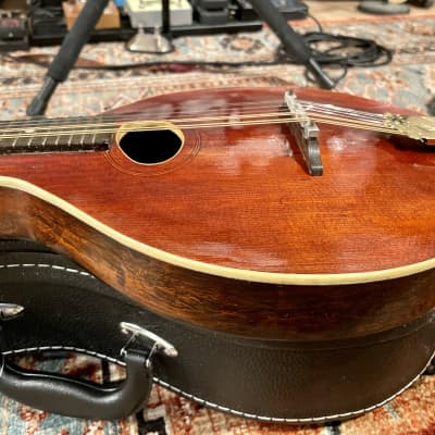 One-of-a-kind Restored Gibson A2 Model 1921 two-tone Mandolin w/ Hardshell Case, extra bridge & saddle image 8