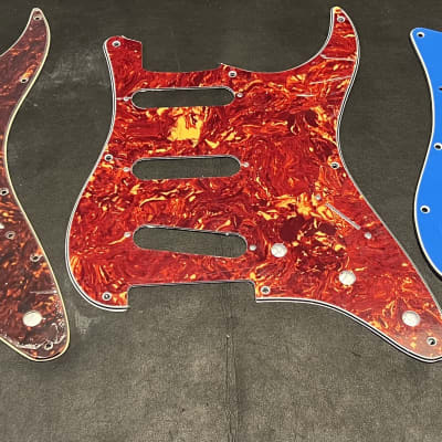 Unbranded Stratocaster Strat Pickguard Lot (15) + Backplates (10) + screws Import made. #12 image 5