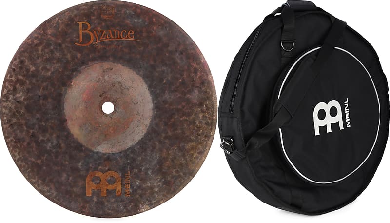 Meinl Cymbals 10 inch Byzance Extra Dry Splash Cymbal  Bundle with Meinl Cymbals Professional Cymbal Bag - 22" Black image 1