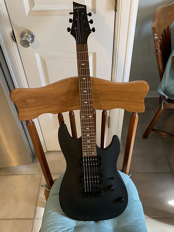 Laguna Strat  Flat Matte Black 3/4 Scale Electric Guitar w/ New Nylon Gig Bag. image 1