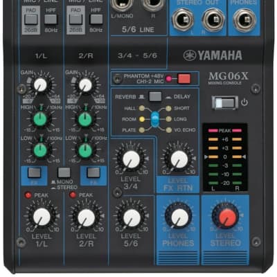 Yamaha MG06X Analog 6-Channel Mixing Console w/ Built-In SPX Effects image 2