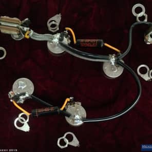 1964 Gibson ES-335 Wiring Harness Pots CTS 500K Sprague Black Beauty Capacitors Switchcraft image 4