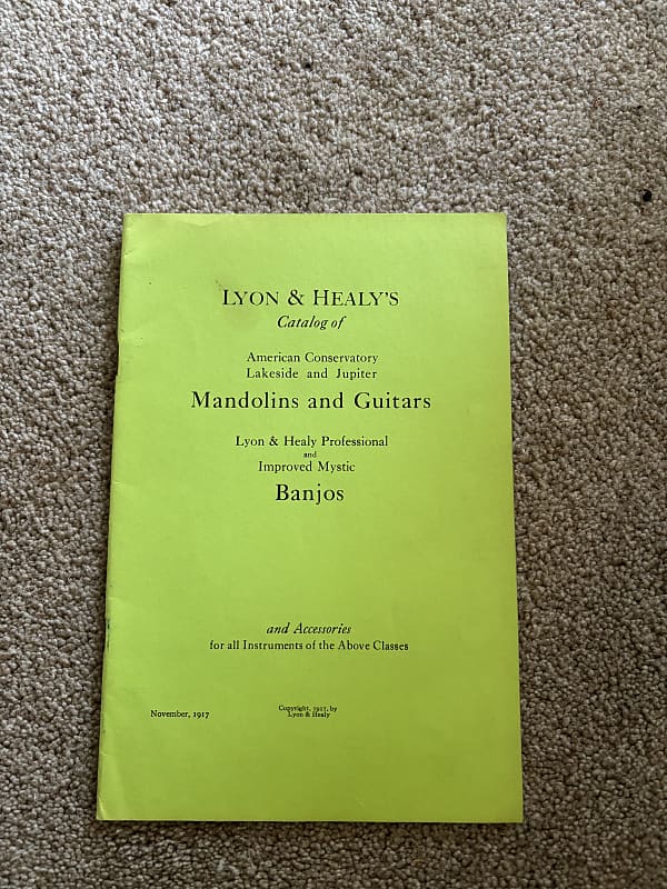 Lyon & Healy 1917 catalog 1917 Reverb