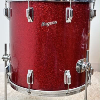 SLINGERLAND 2N NEW JOBBING OUTFIT 3 PIECE DRUM KIT, RED SPARKLE CIRCA  1955-59 (PRE-LOVED)