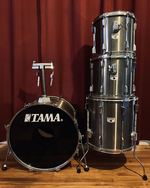 Tama Rockstar DX made in japan 1980's Brushed aluminum | Reverb