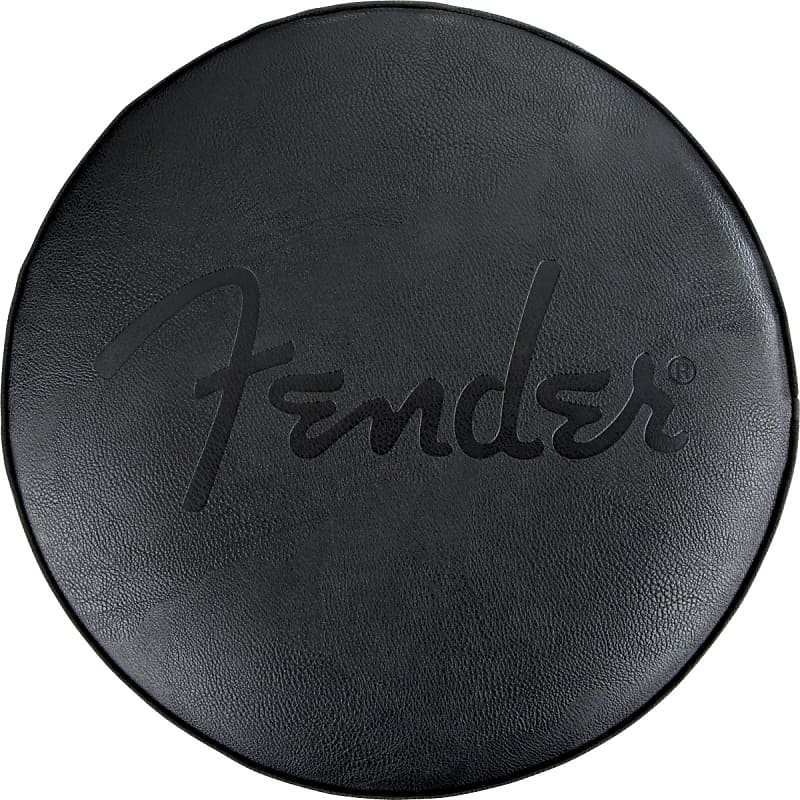 Fender Embossed Black Logo Barstool, Black/Black, 24