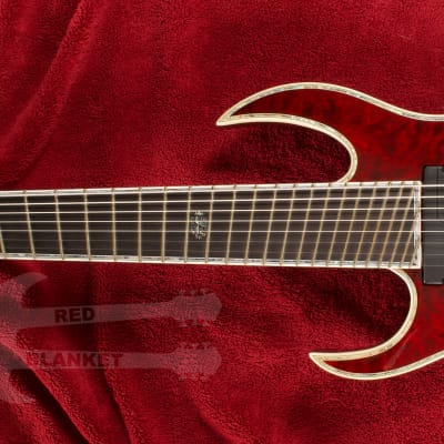 B.C. Rich Shredzilla 8 Prophecy Archtop Fanned Frets Left Handed Black Cherry SZA824FFBCLH 2020 image 2