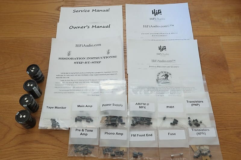 Marantz 2285B restoration kit filter capacitor repair rebuild fix  			