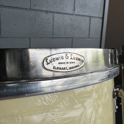 Vintage Ludwig & Ludwig 6.5x14" Snare Drum in White Marine Pearl image 3