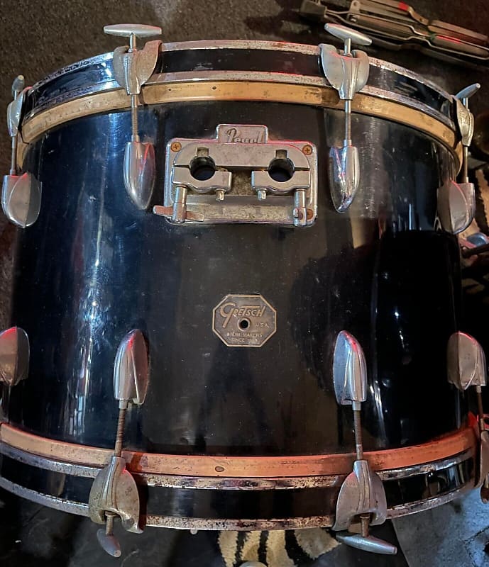 GRETSCH bass drum 14" x 24" Black Nitron Reverb