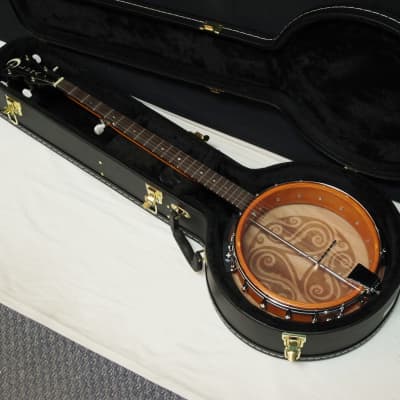 LUNA BGB Celtic 5-string Bluegrass Resonator BANJO w/CASE - Laser Etched Trinity - B-stock for sale